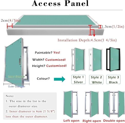Paintable Aluminum Access Panel for Plumbing, Electrical, & Fire Rated Inspections - Flush Mount Design, Durable & Easy to Install, Ideal for Home & Commercial Use in Kuwait