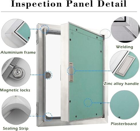 Paintable Aluminum Access Panel for Plumbing, Electrical, & Fire Rated Inspections - Flush Mount Design, Durable & Easy to Install, Ideal for Home & Commercial Use in Kuwait