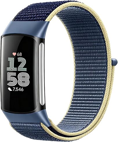 Sundara Sport Loop Nylon Watch Bands Compatible with Fitbit Charge 6/5, Adjustable Breathable Replacement Soft Nylon Loop Wristband for Women/Men. in Kuwait