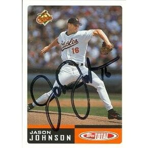 Autograph Warehouse 50730 Jason Johnson Autographed Baseball Card Baltimore Orioles 2002 Topps Total No .792 in Kuwait