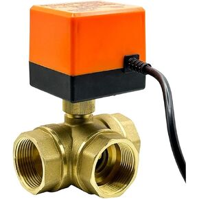 1/2" 3/4" 1" 1-1/4" 1-1/2" 3 Way Motorized Ball Valve 3-Wire 2 Control T/L Type Brass Electric Ball Valve(1-1/4"-L TYPE,24VDC) in Kuwait