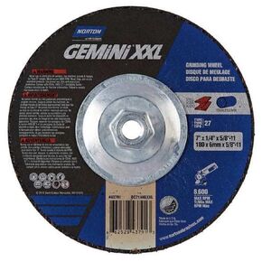 Depressed Center Grinding Wheel, Type 27, 7 in Dia, 0.25 in Thick, 5/8"-11 Arbor Hole Size, 24 Grit - 1 Each in Kuwait