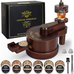 TBTeek Whiskey Smoker Kit with Built-in Torch, Old Fashioned Cocktail Smoker Infuser for Drinks, Premium Bourbon Gifts for Men Dad Husband, Includes 6 Wood Chips, 2 Filters, Brush & Clip (No Butane) in Saudi Arabia