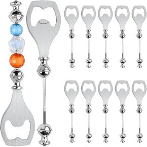 12 Pcs Beadable Beer Opener, Reusable Bottle Opener Bulk Decorative Beaded Bottle Opener Beadable Items for DIY Crafts Bar Party Favor Gifts in Kuwait