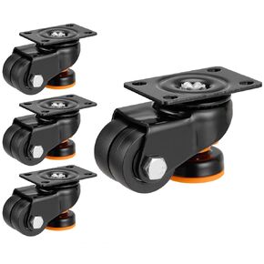 Finnhomy Leveling Casters Set of 4 Heavy Duty Retractable Wheel 80F Low Profile Swivel Workbench Castors 4200 Lbs Industrial Leveling Machine Double Casters for Equipment Workbench Furniture in Kuwait