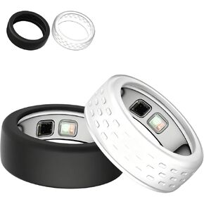 غطاء حافظة Oura Ring 5، غطاء واقي حلقة سيليكون، حافظة مضادة للخدش لمتتبع اللياقة البدنية الذكي، أكمام واقية رفيعة للغاية، ملاءمة مرنة، أسود + شفاف in Kuwait