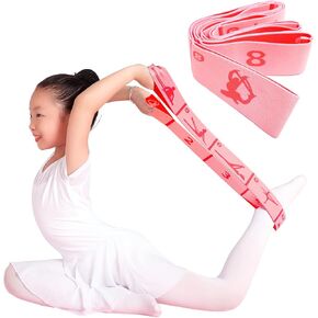 8 Loops Stretching Strap for Kids, Extended Dance Stretch Band Elastic for Ballet & Gymnastics, Children's Resistance Bands for Flexibility Training, Dance Equipment for Girls in Kuwait