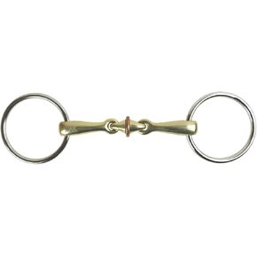 AK Loose Ring Lozenge Horse Bit with Copper Roller Middle Link | German Silver Mouthpiece for Improved Salivation & Soft Contact | AKRS-2625 in Kuwait