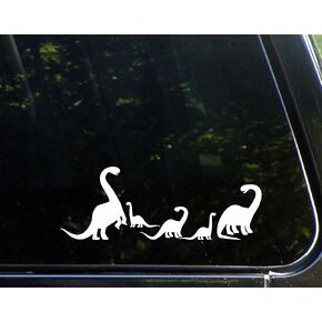 Dinosaur Family 3 Kids - White 8-3/4" x 3-1/4" Decal in Kuwait