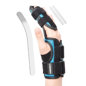 2 Finger Splint for Trigger Finger, Broken Fingers, Knuckle Sprains - Double Finger Support for Index, Middle, Ring Finger, Unisex Sizes, Right Hand, M in Saudi Arabia