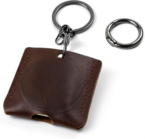 Yeahxing Case for Pebblebee Clip Universal, Leather Protective Cover with Two Key Rings, Scratch-Resistant Shell, Compatible with Pebblebee Tracker Tag for Keys, Pets, Items (Case Only) in Kuwait