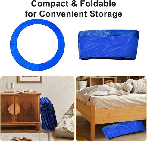 14FT Trampoline Replacement Safety Pad, Waterproof Foam Spring Cover, Tear-Resistant Edge Pad, Easy Install Spring Protection Cover (Blue) in Kuwait