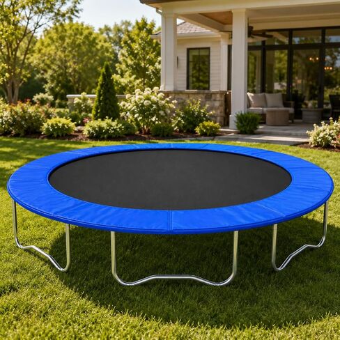 14FT Trampoline Replacement Safety Pad, Waterproof Foam Spring Cover, Tear-Resistant Edge Pad, Easy Install Spring Protection Cover (Blue) in Kuwait