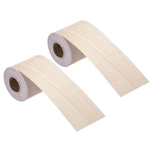 MECCANIXITY Wood Grain Repair Tape, 2 Inch x 33 Feet Self Adhesive Wood Grain Tape Multi-Purpose Wallpaper Border Trim for Furniture Floors Windows Doors Tables Home, Cream, 2 Roll in Kuwait