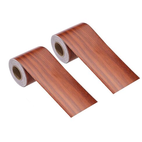 MECCANIXITY Wood Grain Repair Tape, 2 Inch x 33 Feet Self Adhesive Wood Grain Tape Multi-Purpose Wallpaper Border Trim for Furniture Floors Windows Doors Tables Home, Cream, 2 Roll in Kuwait