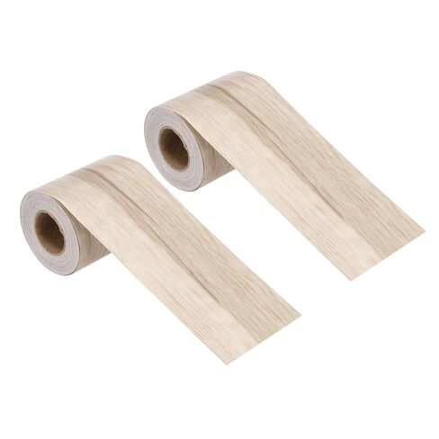 MECCANIXITY Wood Grain Repair Tape, 2 Inch x 33 Feet Self Adhesive Wood Grain Tape Multi-Purpose Wallpaper Border Trim for Furniture Floors Windows Doors Tables Home, Cream, 2 Roll in Kuwait