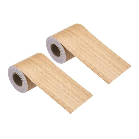 MECCANIXITY Wood Grain Repair Tape, 2 Inch x 33 Feet Self Adhesive Wood Grain Tape Multi-Purpose Wallpaper Border Trim for Furniture Floors Windows Doors Tables Home, Cream, 2 Roll in Kuwait