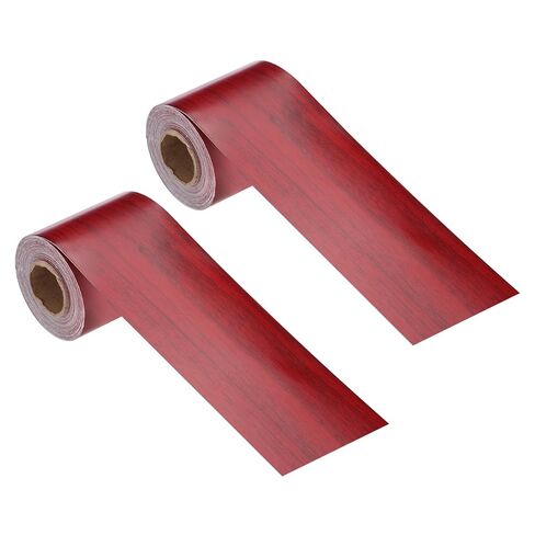 MECCANIXITY Wood Grain Repair Tape, 2 Inch x 33 Feet Self Adhesive Wood Grain Tape Multi-Purpose Wallpaper Border Trim for Furniture Floors Windows Doors Tables Home, Cream, 2 Roll in Kuwait