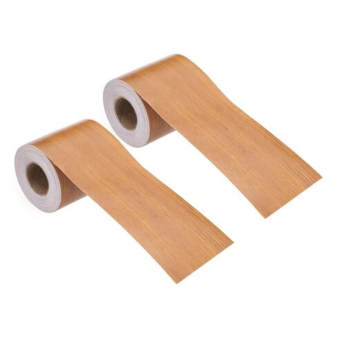 MECCANIXITY Wood Grain Repair Tape, 2 Inch x 33 Feet Self Adhesive Wood Grain Tape Multi-Purpose Wallpaper Border Trim for Furniture Floors Windows Doors Tables Home, Cream, 2 Roll in Kuwait