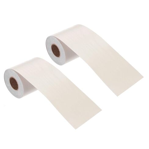 MECCANIXITY Wood Grain Repair Tape, 2 Inch x 33 Feet Self Adhesive Wood Grain Tape Multi-Purpose Wallpaper Border Trim for Furniture Floors Windows Doors Tables Home, Cream, 2 Roll in Kuwait