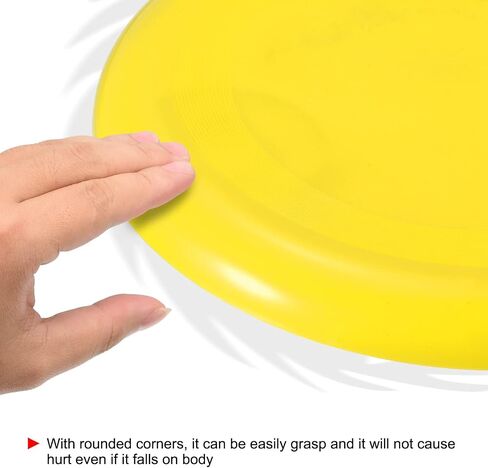 PATIKIL 9 Inch Flying Disc, 10 Pack Outdoor Playing Training Colorful Flying Disk Set for Beach Lawn Park Camping Game, Yellow/Blue/Green/Red/White in Kuwait
