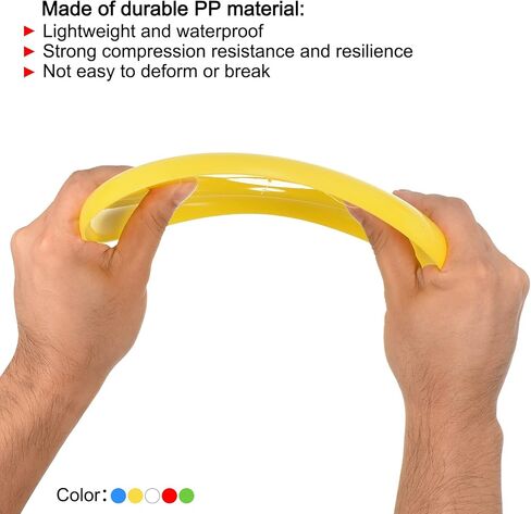 PATIKIL 9 Inch Flying Disc, 10 Pack Outdoor Playing Training Colorful Flying Disk Set for Beach Lawn Park Camping Game, Yellow/Blue/Green/Red/White in Kuwait