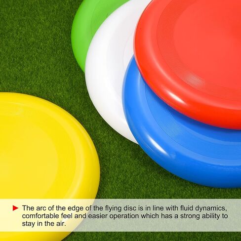 PATIKIL 9 Inch Flying Disc, 10 Pack Outdoor Playing Training Colorful Flying Disk Set for Beach Lawn Park Camping Game, Yellow/Blue/Green/Red/White in Kuwait