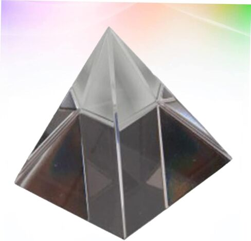 Happyyami 80mm الزجاج البصري الهرم المنشور لديكور المنزل الكريستال مكتب زخرفة للتجارب البصرية انكسار الضوء وتأثيرات قوس قزح in Kuwait