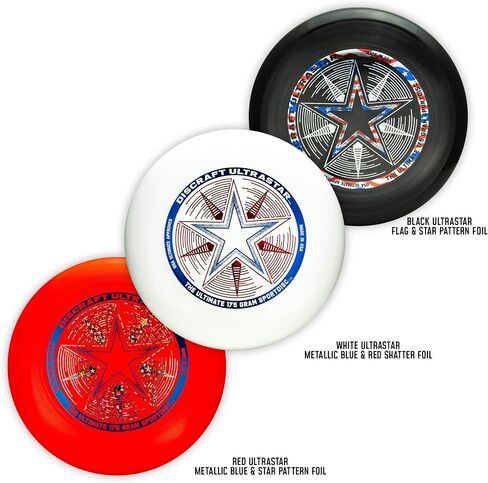 Discraft Patriotic Ultrastar 3-Pack | Premium Ultimate Disc Set - Red, White, and Black in Kuwait