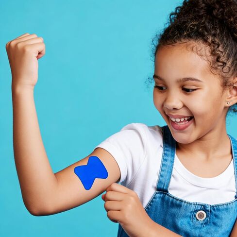 300 Pcs Blue Detectable Food Service Bandages, Waterproof Butterfly Fingertip Bandages Latex Free for Kitchen First Aid (1.75 x 2inch) in Kuwait
