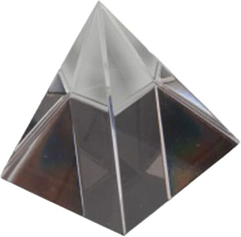 Happyyami 100mm Crystal Prism Pyramid for Optical Experiments Desk Ornament Glass Pyramid for Home Decor and Photography in Kuwait