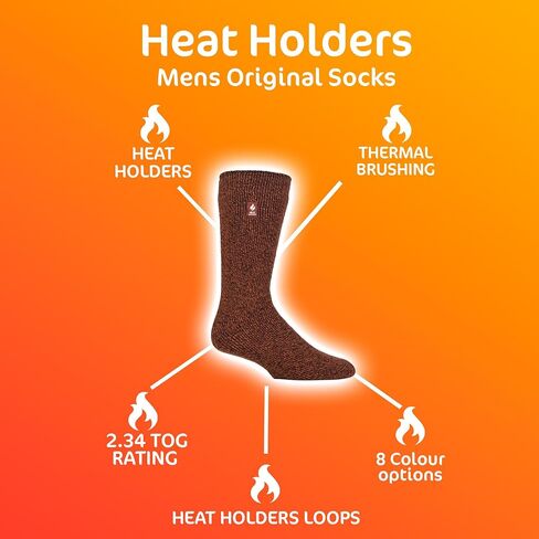 Heat Holders - Mens 2.3 TOG Original Thermal Socks | Thick Warm Fluffy Insulated Socks for Winter | Ideal for Raynauds in Kuwait