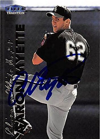 123482 Chicago White Sox Ft 1999 Fleer Tradition رقم U-75 بطاقة بيسبول موقعة من آرون ميتي in Kuwait