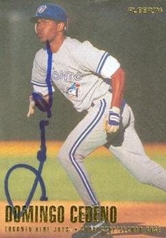 Autograph Warehouse 103017 Domingo Cedeno Autographed Baseball Card Toronto Blue Jays 1996 Fleer No. 270 in Kuwait