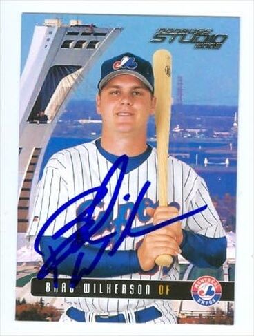 Autograph Warehouse 39993 Brad Wilkerson Autographed Baseball Card Montreal Expos 2003 Donruss Studio No. 147 in Kuwait