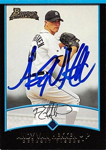 191401 Detroit Tigers Ft 2001 Bowman Rookie No. 283 Andy Van Hekken Autographed Baseball Card in Kuwait