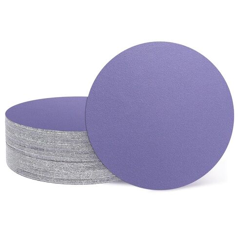 HARFINGTON 32 Pcs 3 Inch Sanding Disc 180 Grit Hook and Loop Sandpaper Random Orbital Sander Pads for Woodworking Automotive Metal Polishing, Purple in Kuwait