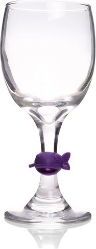 Cosmos Pack of 8 Assorted Colors Fish Shape Drink Markers & Wine Charm Tags for Stemless Glasses, Beer Mugs & More in Kuwait