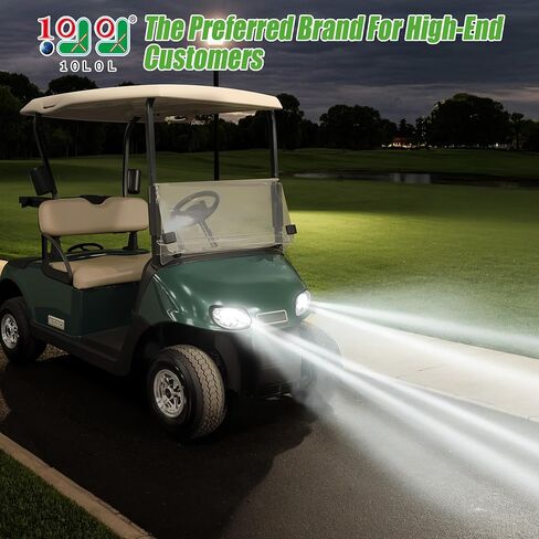 10L0L Headlight Kit for EZGO Freedom TXT/T48 (2014-Up) Gas/Electric Golf Cart- Driver & Passenger Side Replacement, 12V Bright Front Head lights Easy Install in Kuwait