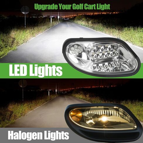 10L0L Headlight Kit for EZGO Freedom TXT/T48 (2014-Up) Gas/Electric Golf Cart- Driver & Passenger Side Replacement, 12V Bright Front Head lights Easy Install in Kuwait