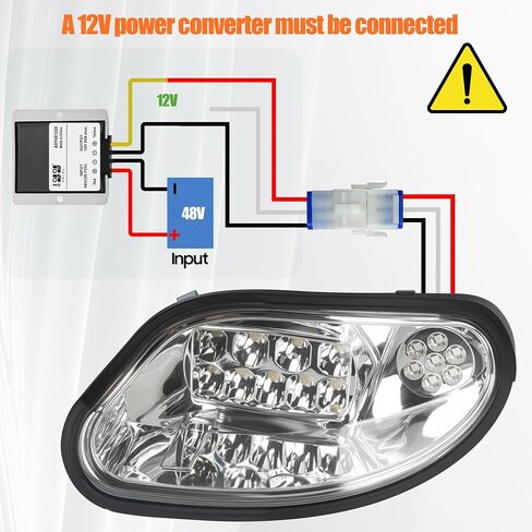 10L0L Headlight Kit for EZGO Freedom TXT/T48 (2014-Up) Gas/Electric Golf Cart- Driver & Passenger Side Replacement, 12V Bright Front Head lights Easy Install in Kuwait