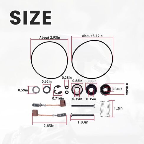 3-1/4" Brush & Seal Lower Unit Rebuild Kit FOR Minn Kota 12V Trolling Motors | Fits Most 3.25" Diameter Lower Units | Includes Brushes Springs & Seals 2883460 188-052 975-032 in Kuwait