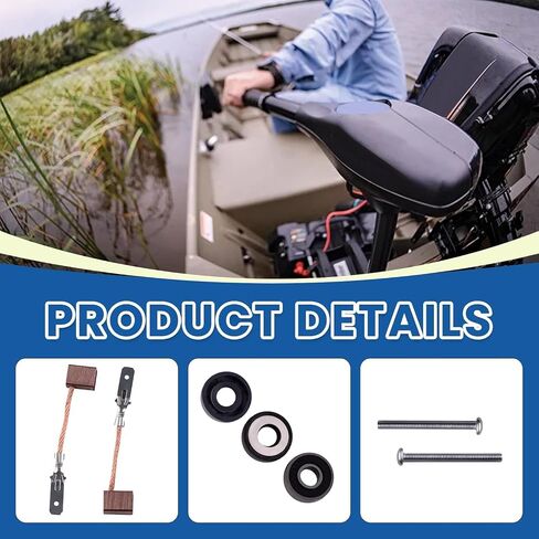3-1/4" Brush & Seal Lower Unit Rebuild Kit FOR Minn Kota 12V Trolling Motors | Fits Most 3.25" Diameter Lower Units | Includes Brushes Springs & Seals 2883460 188-052 975-032 in Kuwait
