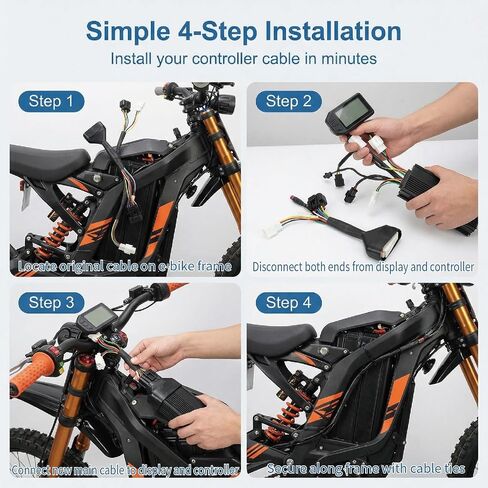 الخط الرئيسي لوحدة تحكم GrandEast Ebike متوافق مع مجموعة أسلاك وحدة التحكم Tuttio Soleil01 Ebike (مناسب لعرض زر M) in Kuwait