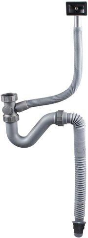 Talea PP Material Single Sink Flexible Drain Pipe Kit With Overflow For Kitchen Sink GN025C004 in Kuwait