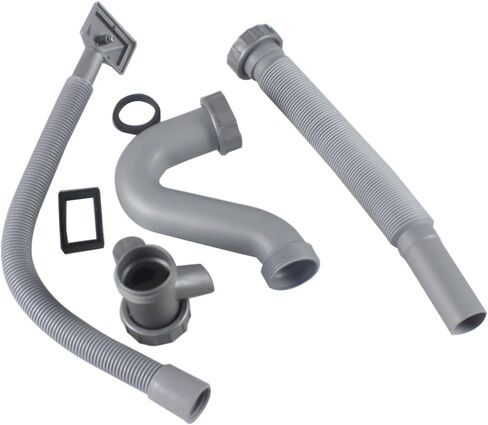 Talea PP Material Single Sink Flexible Drain Pipe Kit With Overflow For Kitchen Sink GN025C004 in Kuwait