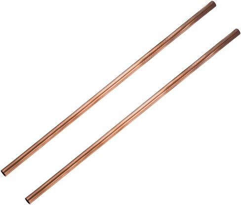 Copper Round Tube, 8mm OD 0.2mm Wall Thickness 300mm Length Straight Pipe Tubing 2 Pcs in Kuwait