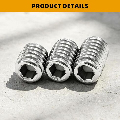 540PCS Stainless Steel Set Screw Assortment Kit, Allen Hex Socket Grub Screws Set,M2 M3 M4 M5 M6 M8 Set Screws with Allen Wrench for Door Handles, Locks, Electronics, Bathroom Fixtures & DIY Projects in Kuwait