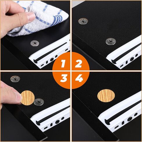Ymapinc 306 Pcs Screw Hole Covers, Wood Grain Self-Adhesive Furniture Stickers, 2 Sizes for Cabinet Shelf in Kuwait