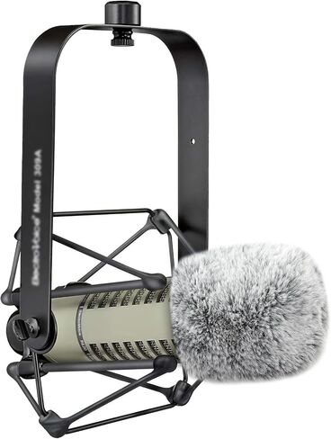 LEFXMOPHY لـ Electro-Voice RE20، ميكروفون بوب مرشح فروي الرياح إفشل رمادي غطاء Windsock in Kuwait